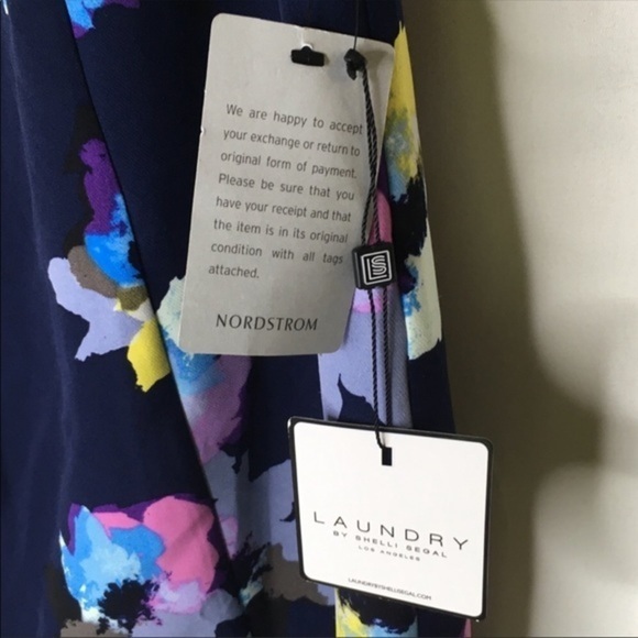 NWT Laundry floral flutter ruffle dress 14 W 1X - Picture 7 of 8